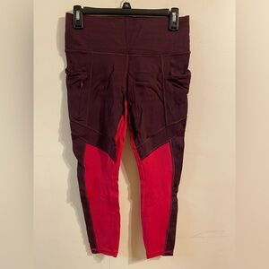 Athleta All In Structure 7/8 Tights Small Petite SP in Aubergene 353648